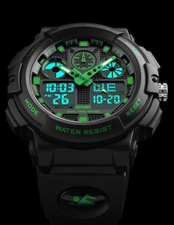 Foto 5 | Foto 5 | Venta Internacional - Reloj De Pulsera Skmei Para Hombre, Negro Y Verde, Led, Impermeable, Deportivo
