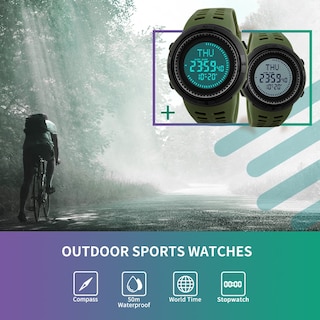 Foto 3 | Foto 3 | Venta Internacional - Reloj Digital Deportivo Skmei 1254 Para Hombre, 50 M, Resistente Al Agua Con Comp