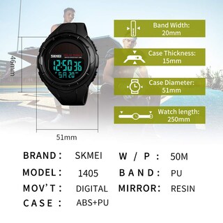 Foto 7 | Foto 7 | Venta Internacional - Reloj Skmei Solar Digital Sports Para Hombre, 50 M, Resistente Al Agua
