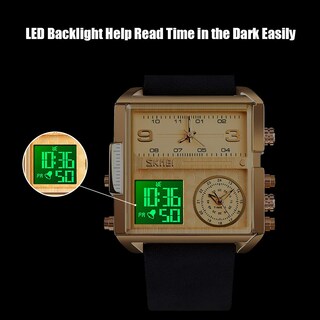 Foto 4 | Foto 4 | Venta Internacional - Reloj Bozlun Digital Para Hombre Con Correa De Piel 3atm Waterproo