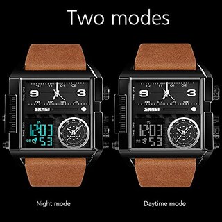 Foto 2 | Foto 2 | Venta Internacional - Reloj Skmei Con Retroiluminación Led Cuadrada Para Hombre Con Correa De Cuero