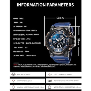 Foto 6 | Foto 6 | Venta Internacional - Reloj Deportivo Smael Digital Analógico Con Alarma Impermeable Para Hombre