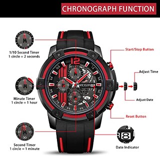 Foto 6 | Foto 6 | Venta Internacional - Reloj Megir Chronograph Sports A Prueba De Agua Para Hombre 2097rd