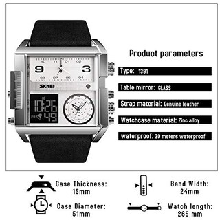 Foto 4 | Foto 4 | Venta Internacional - Reloj Deportivo Digital Led Cuadrado Skmei Para Hombre, Cara Grande