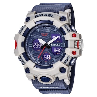 Foto 1 | Foto 1 | Venta Internacional - Reloj Smael Para Hombre, Deportivo Militar, Doble Zona Horaria, 50 M, Impermeable