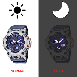 Foto 4 | Foto 4 | Venta Internacional - Reloj Smael Para Hombre, Deportivo Militar, Doble Zona Horaria, 50 M, Impermeable