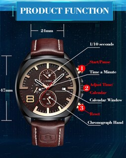 Foto 5 | Foto 5 | Venta Internacional - Reloj Fanmis Classic, Correa Deportiva Impermeable De Piel Para Hombre