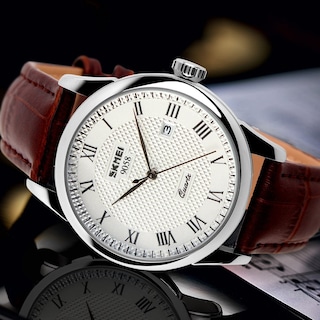 Foto 2 | Foto 2 | Venta Internacional - Reloj Skmei, Correa De Piel Impermeable De Cuarzo Para Hombre, 30 M