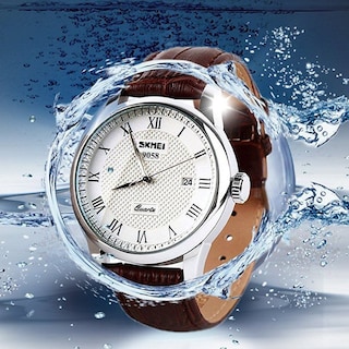 Foto 5 | Foto 5 | Venta Internacional - Reloj Skmei, Correa De Piel Impermeable De Cuarzo Para Hombre, 30 M