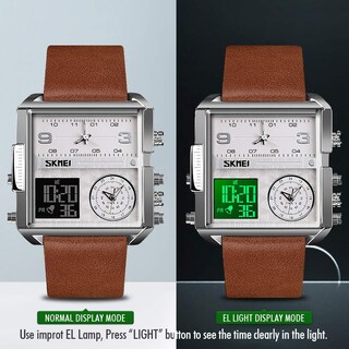 Foto 6 | Foto 6 | Venta Internacional - Reloj Skmei, Correa Digital De Cuero Militar Impermeable Para Hombre