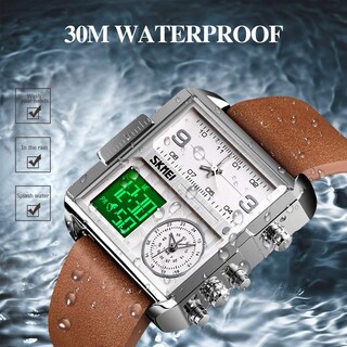 Foto 7 | Foto 7 | Venta Internacional - Reloj Skmei, Correa Digital De Cuero Militar Impermeable Para Hombre