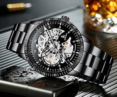 Foto 2 | Foto 2 | Venta Internacional - Reloj Mastop Para Hombre Con Esfera Luminosa En Forma De Esqueleto, Con Cuerda Automática, 3 Atm