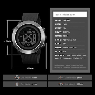 Foto 5 | Foto 5 | Venta Internacional - Reloj Yooten Waterproof Digital De 46 Mm Para Hombre