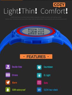 Foto 6 | Foto 6 | Venta Internacional - Reloj Deportivo Gosasa Led Electrónico Digital 5 Atm Resistente Al Agua