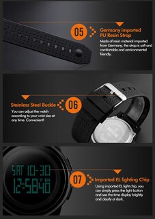 Foto 8 | Foto 8 | Venta Internacional - Reloj Deportivo Gosasa Led Electrónico Digital 5 Atm Resistente Al Agua