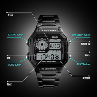 Foto 5 | Foto 5 | Venta Internacional - Funda Cuadrada Watch Carlien Fashion Para Hombre, Deportes Al Aire Libre