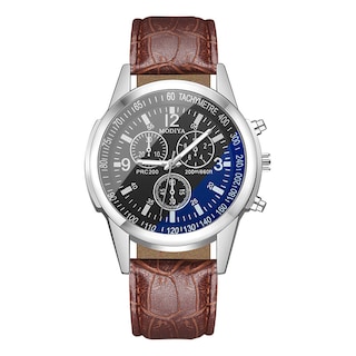Foto 1 | Foto 1 | Venta Internacional - Reloj Para Hombre Con Cinturón De Cristal Azul De Tres Ojos Chenlong 68