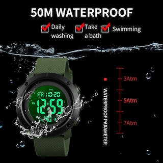 Foto 4 | Foto 4 | Venta Internacional - Reloj Deportivo Findtime Digital Para Hombre, 5 Atm, Resistente Al Agua Con Led