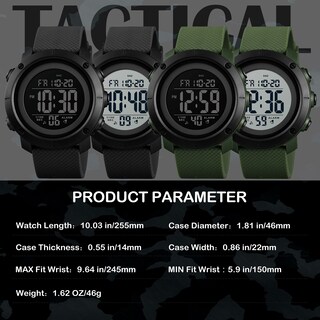 Foto 7 | Foto 7 | Venta Internacional - Reloj Deportivo Findtime Digital Para Hombre, 5 Atm, Resistente Al Agua Con Led