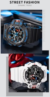 Foto 4 | Foto 4 | Venta Internacional - Reloj Carlien, Deportivo Y Militar, Doble Pantalla, 50 M Water R, Para Hombre