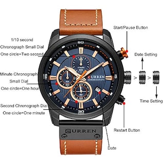 Foto 5 | Foto 5 | Venta Internacional - Reloj Loreo Casual Chronograph De Cuarzo Impermeable Para Hombre