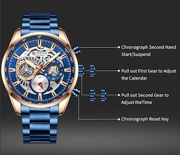 Foto 6 | Foto 6 | Venta Internacional - Reloj Fanmis Con Cronógrafo De Negocios De Lujo Para Hombre, Vestido Con Diseño De Agua