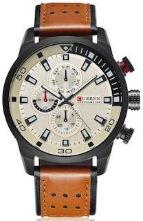 Foto 1 | Foto 1 | Venta Internacional - Reloj Deportivo Carlien Para Hombre Con Correa De Piel Chapada En Negro Ip