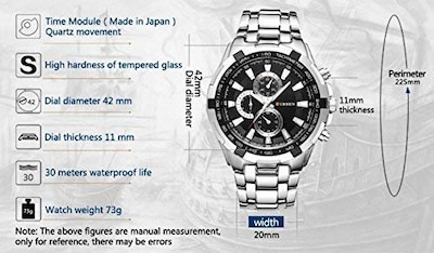 Foto 6 | Foto 6 | Venta Internacional - Ropa Casual Watch Curren de Acero Inoxidable con Esfera Analógica para Hombre
