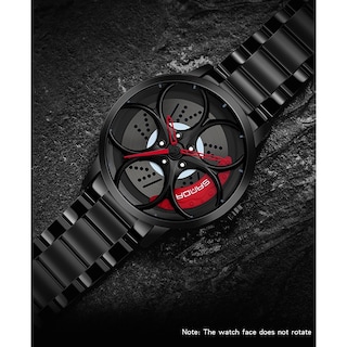 Foto 2 | Foto 2 | Reloj 3d Sunda 1070 Hollow Quartz Para Hombre Con Cinturón De Cuero Rojo - Venta Internacional.