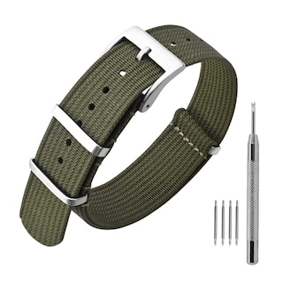 Foto 1 | Foto 1 | Correa de Reloj Annefit de Nailon Impermeable Verde Militar - Venta Internacional
