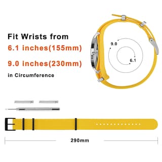 Foto 4 | Foto 4 | Correa de Reloj Annefit de Nailon Resistente al Agua 20mm con Hebilla Negra