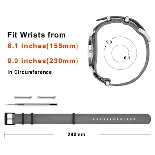Foto 4 | Foto 4 | Correa de Reloj Annefit Impermeable Color Gris - Venta Internacional