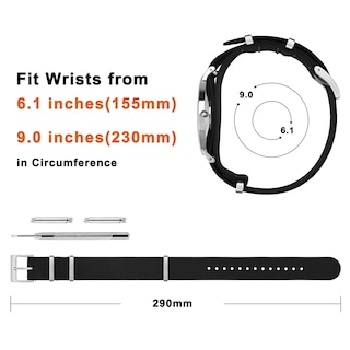 Foto 4 | Foto 4 | Correa de Reloj Annefit Negro- Venta Internacional