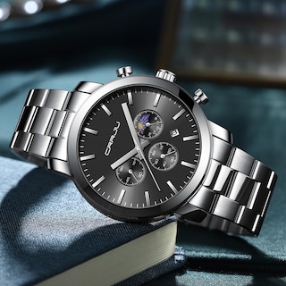 Foto 5 | Foto 5 | Reloj Crrju Luxury Business de Acero Inoxidable para Hombre - Venta Internacional