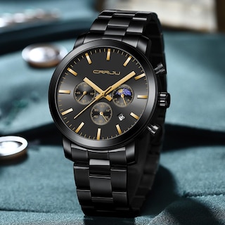 Foto 3 | Foto 3 | Reloj Crrju Luxury Business de Acero Inoxidable Impermeable para Hombre - Venta Internacional