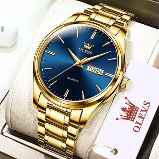 Foto 6 | Foto 6 | Reloj Olevs Para Hombre, Vestido De Negocios Analógico, Cuarzo, Acero Inoxidable - Venta Internacional.