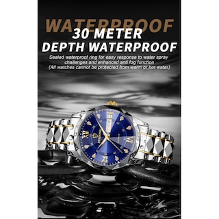 Foto 7 | Foto 7 | Reloj Impermeable Que Brilla En La Oscuridad Con Doble Calendario Para Hombre, 43 Mm - Venta Internacional.