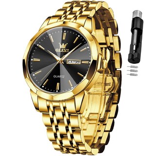 Foto 1 | Foto 1 | Reloj Olevs, Vestido De Negocios De Cuarzo Y Acero Inoxidable, Fácil De Leer, Para Hombre - Venta Internacional.