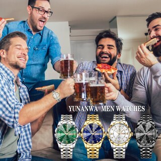 Foto 7 | Foto 7 | Vestido De Negocios Con Diamantes Para Hombre Watch Yunanwa, De Acero Inoxidable - Venta Internacional.