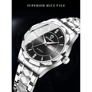 Foto 3 | Foto 3 | Reloj De Cuarzo Con Calendario De Acero De Tungsteno Impermeable Para Hombre - Venta Internacional.