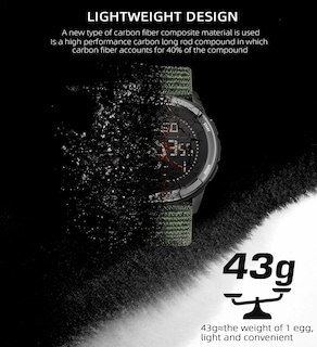 Foto 3 | Foto 3 | Reloj North Edge De Fibra De Carbono Para Hombre, Resistente Al Agua, 50 M - Venta Internacional.