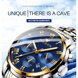 Foto 3 | Foto 3 | Reloj De Cuarzo Con Calendario Impermeable De Acero De Tungsteno Para Hombre - Venta Internacional.