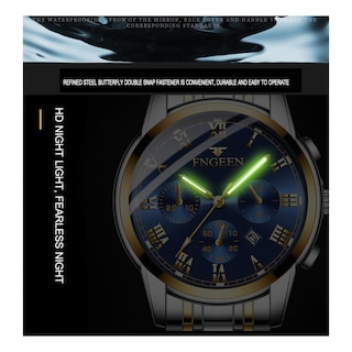Foto 6 | Foto 6 | Reloj De Cuarzo Con Calendario Impermeable De Acero De Tungsteno Para Hombre - Venta Internacional.