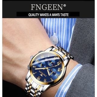 Foto 7 | Foto 7 | Reloj De Cuarzo Con Calendario Impermeable De Acero De Tungsteno Para Hombre - Venta Internacional.