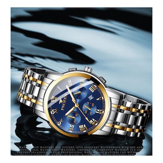 Foto 6 | Foto 6 | Reloj De Negocios Con Correa De Acero Que Brilla En La Oscuridad Para Hombre - Venta Internacional.