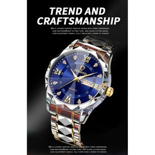 Foto 2 | Foto 2 | Reloj Impermeable Que Brilla En La Oscuridad Con Doble Calendario Para Hombre, 43 Mm - Venta Internacional.