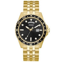 Reloj Guess Dress Day-date De 44 Mm Para Hombre, Negro Y Dorado - Venta Internacional.