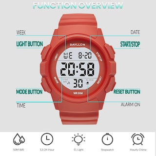 Foto 2 | Foto 2 | Reloj Dayllon Digital Sports A Prueba De Agua Para Hombre, Color Rojo - Venta Internacional.