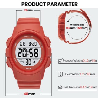 Foto 3 | Foto 3 | Reloj Dayllon Digital Sports A Prueba De Agua Para Hombre, Color Rojo - Venta Internacional.