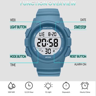 Foto 2 | Foto 2 | Reloj Dayllon Digital Sports A Prueba De Agua Para Hombre, Color Azul - Venta Internacional.